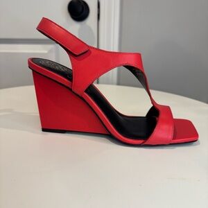 Vince Camuto Bold Red Wedge Sandals